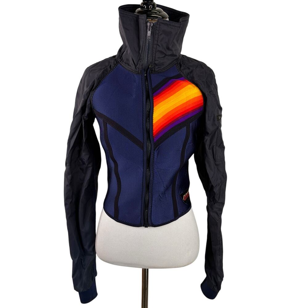 Bare Vintage Women's 80's Retro Wetsuit Zip Up Jacket Size 10